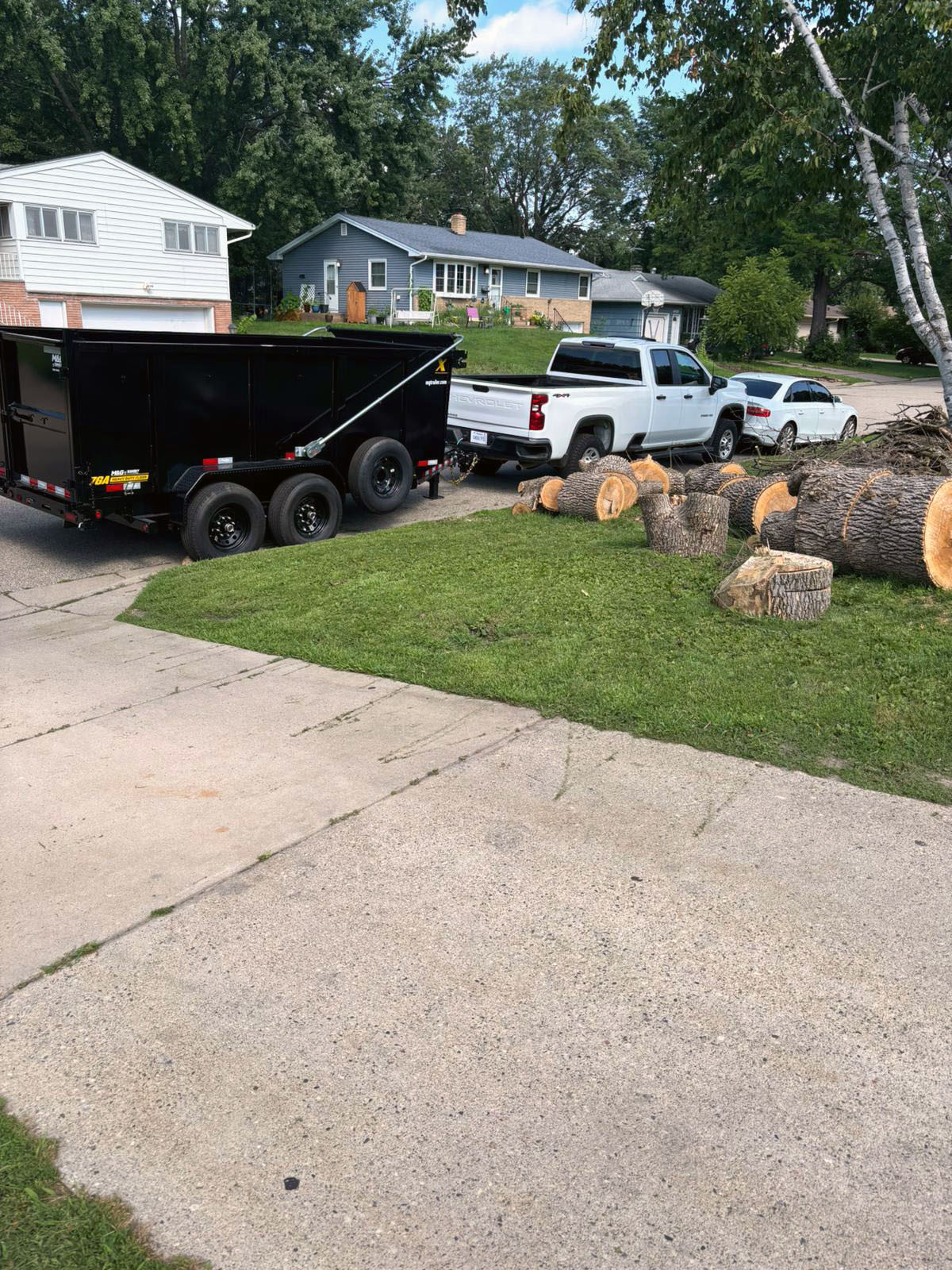 Carrillos Services truck ready for landscaping job